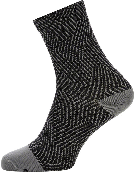 Gorewear C3 Mid Socks - 6.7" Graphite Gray/Black Men's 6-7.5