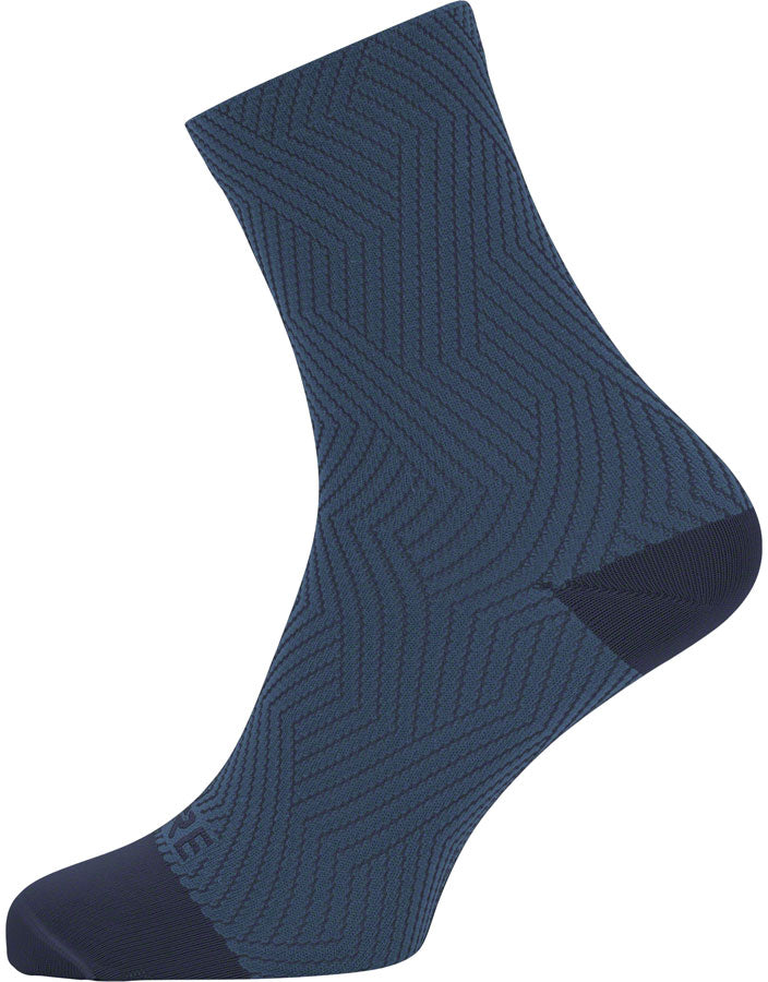 Gorewear C3 Mid Socks - 6.7" Orbit Blue/Deep Water Blue Men's 6-7.5