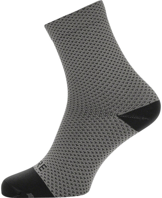 Gorewear C3 Dot Mid Socks - 6.7" Graphite Gray/Black Men's 6-7.5