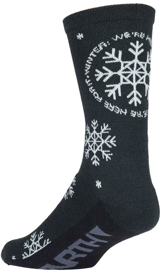 45NRTH We're Here For It Midweight Wool Sock - Blue/Light Blue Large
