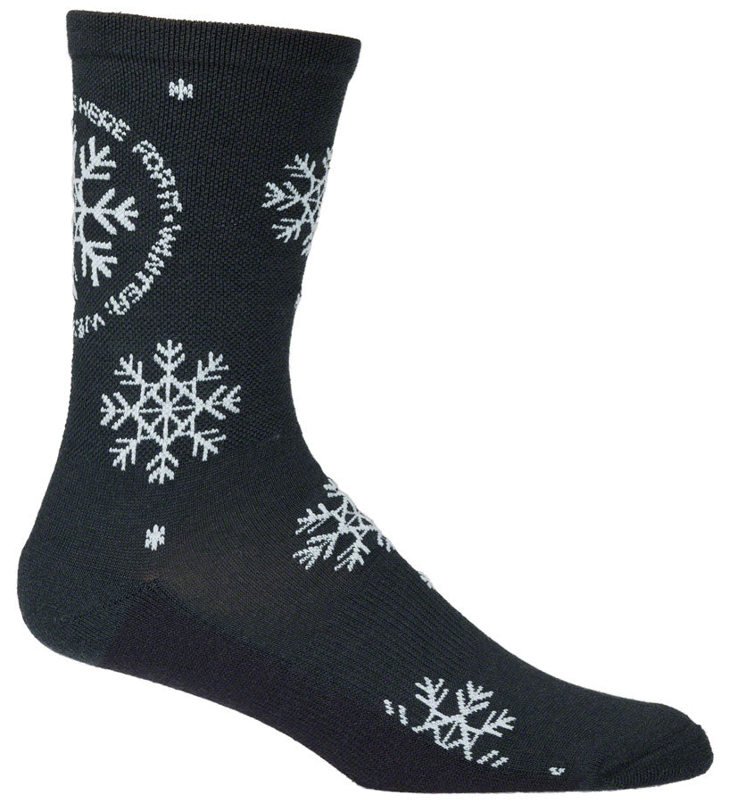 45NRTH We're Here For It Midweight Wool Sock - Blue/Light Blue Medium