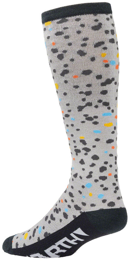 45NRTH Speck Heavyweight Knee High Wool Sock - Gray/Dark Blue Medium