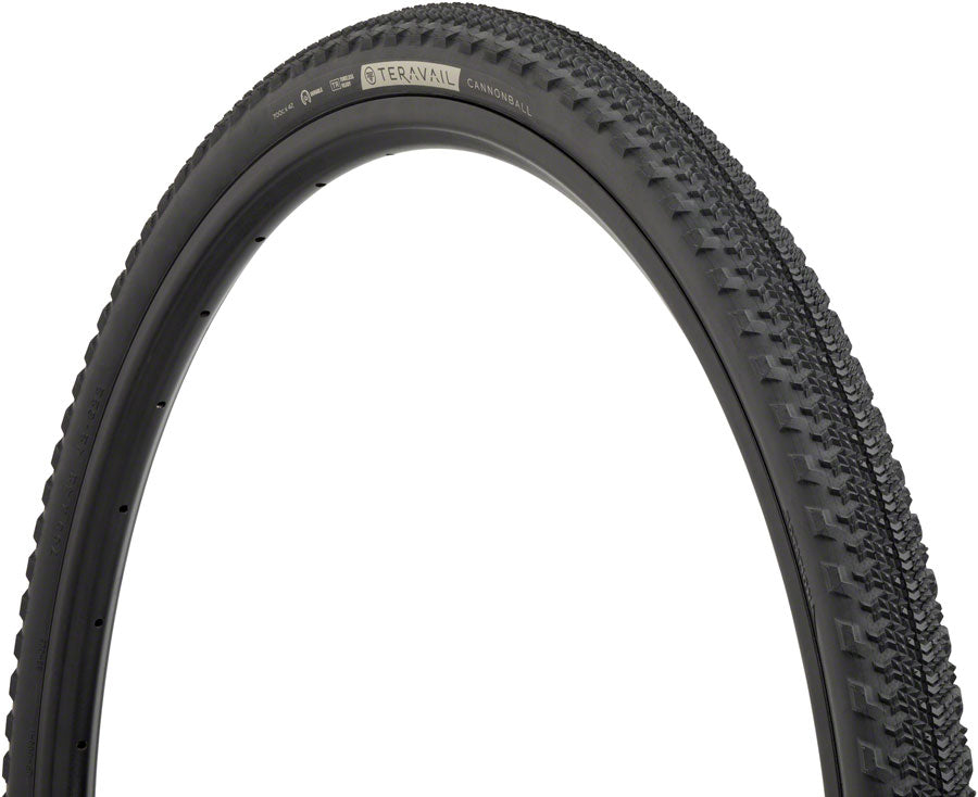 Teravail Cannonball Tire - 700 x 42 Tubeless Folding BLK Durable Fast Compound