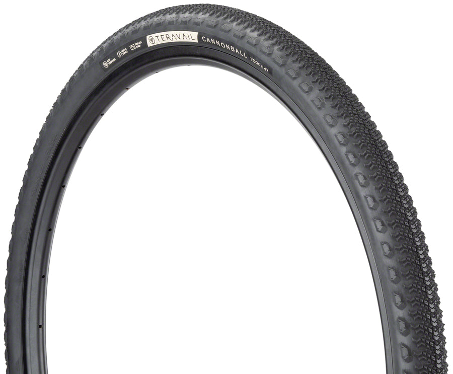Teravail Cannonball Tire - 700 x 47 Tubeless Folding Black Light and Supple