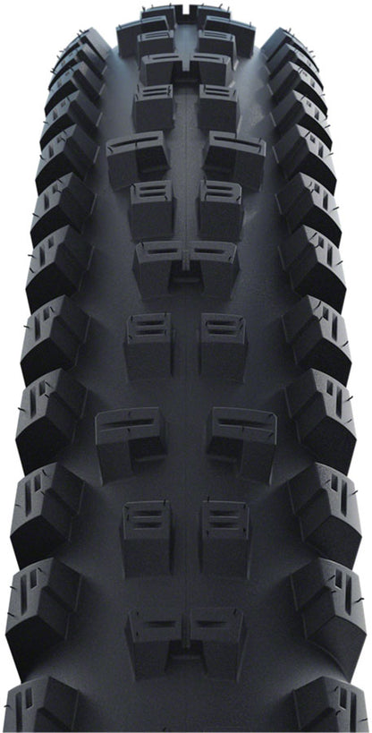 Schwalbe Tacky Chan Tire - 27.5 x 2.40 Tubeless Folding BLK Evolution Line Super Trail Addix Soft E-50