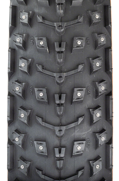 45NRTH Dillinger 5 Tire - 27.5 x 4.5 Tubeless Folding Tan 60 TPI 252 Concave Carbide Aluminum Studs