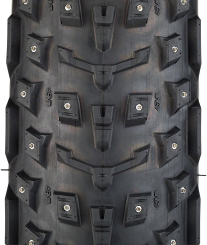 45NRTH Dillinger 5 Tire - 26 x 4.6 Tubeless Folding BLK 120 TPI 258 Concave Carbide Aluminum Studs