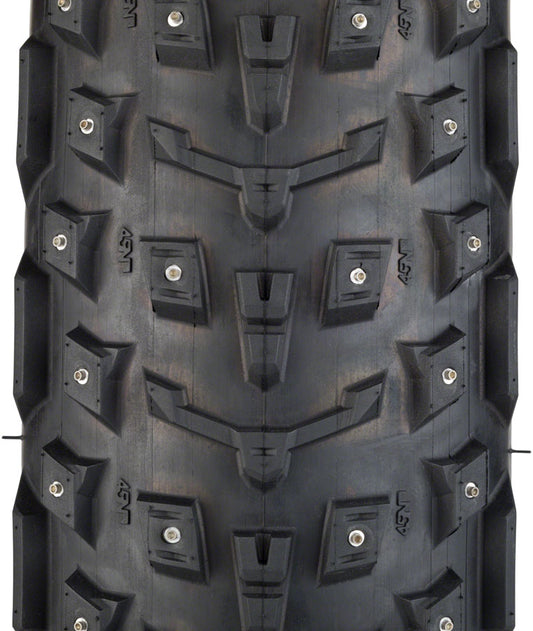 45NRTH Dillinger 5 Tire - 26 x 4.6 Tubeless Folding BLK 120 TPI 258 Concave Carbide Aluminum Studs