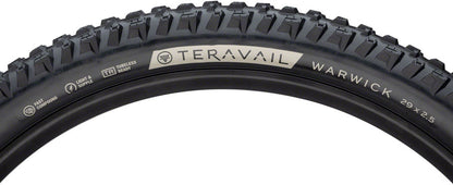 Teravail Warwick Tire - 29 x 2.5 Tubeless Folding BLK Ultra-Durable Grip Compound
