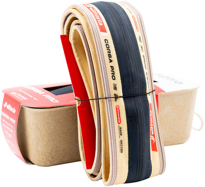 Vittoria Corsa Pro Tire - 700 x 30 Clincher Folding BLK/Tan Graphene + Silica G2.0