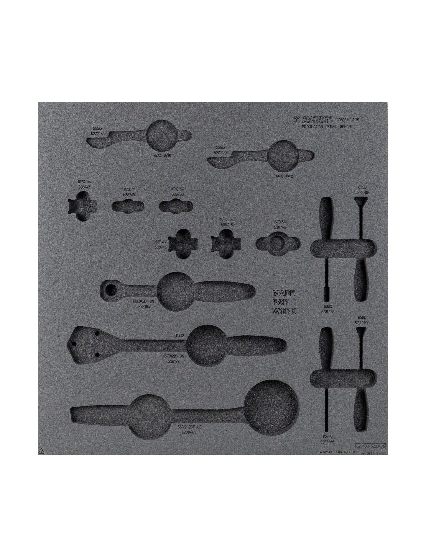 Unior Drawer Foam Insert Production 5 Tool