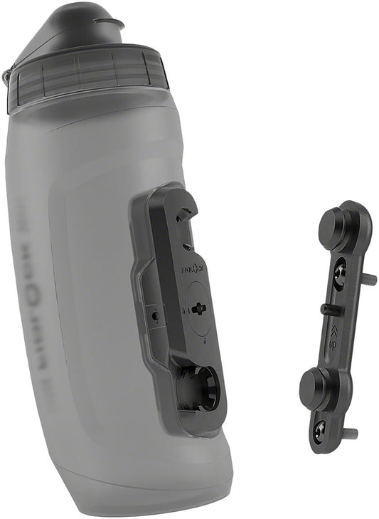 Fidlock TWIST Water Bottle Cage Set - Bike Base Mount Bolt-On 590ml Smoke