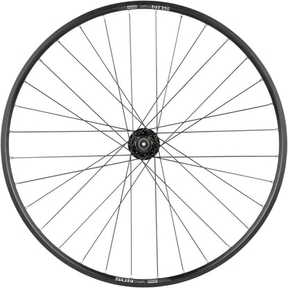 Quality Wheels Value Double Wall Series Disc Rear Wheel - 27.5" QR x 135mm 6-Bolt/Rim HG BLK 32H