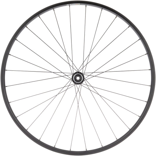 Quality Wheels Value Double Wall Series Disc Front Wheel - 700 12 x 100mm Center-Lock BLK 28H