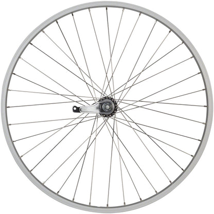 Quality Wheels Value Single Wall Series Coaster Brake Rear Wheel - 26" 3/8" x 124mm Coaster Brake 3 Prong Cog Silver 36H