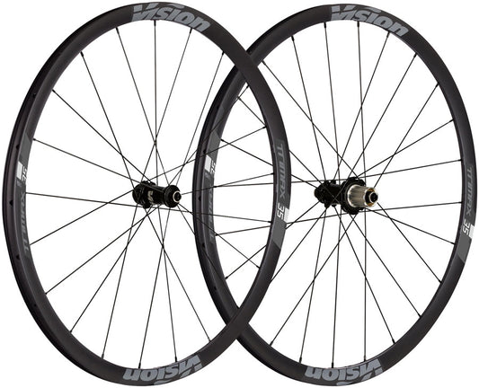Vision TriMax 35 TL Wheelset Tubeless 700c 21/24H Spoke Count Disc Brake Center Lock Rotor Mount – BLK
