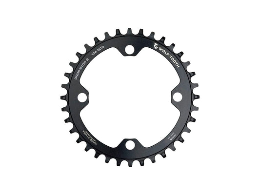 Wolf Tooth 104 BCD Chainring - 34t 104 BCD 4-Bolt Drop-Stop B Black