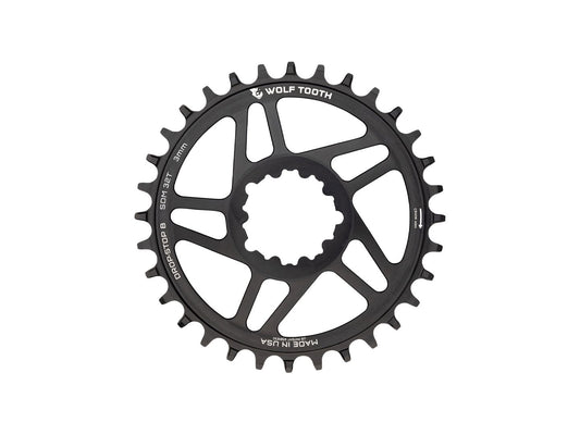 Wolf Tooth Direct Mount Chainring - 32t SRAM Direct Mount Drop-Stop B For SRAM 3-Bolt Boost Cranks 3mm Offset BLK