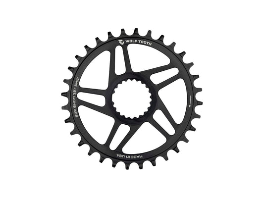 Wolf Tooth Direct Mount Chainring - 32t Shimano Direct Mount For Boost Cranks 3mm Offset Requires 12-Speed Hyperglide+ Chain BLK