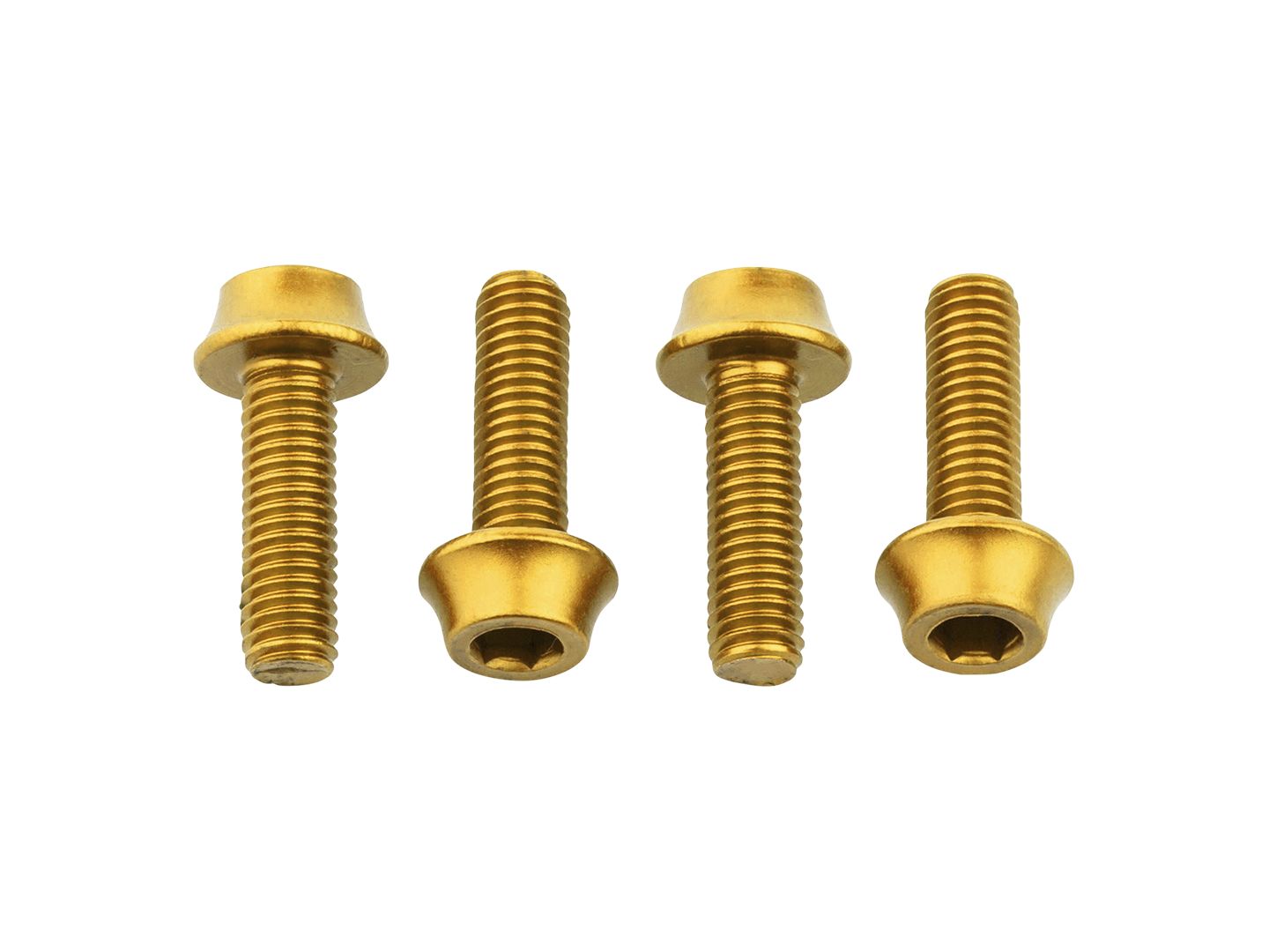 Wolf Tooth Water Bottle Cage Bolts - Set/4 Aluminum Gold