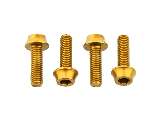 Wolf Tooth Water Bottle Cage Bolts - Set/4 Aluminum Gold